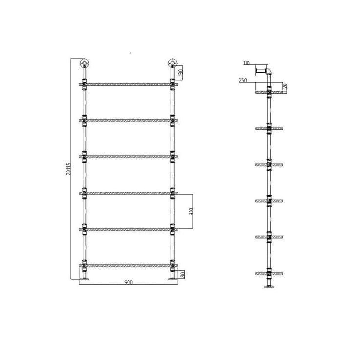 Artiss Wall Shelves Display Bookshelf Rustic Vintage Diy