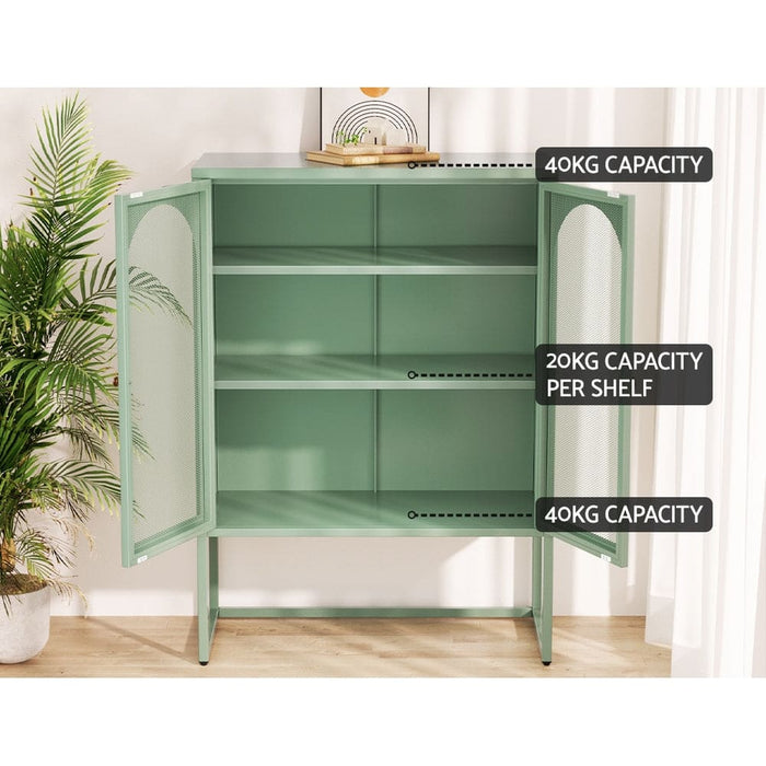 Artissin Buffet Sideboard Metal Locker Display Shelves