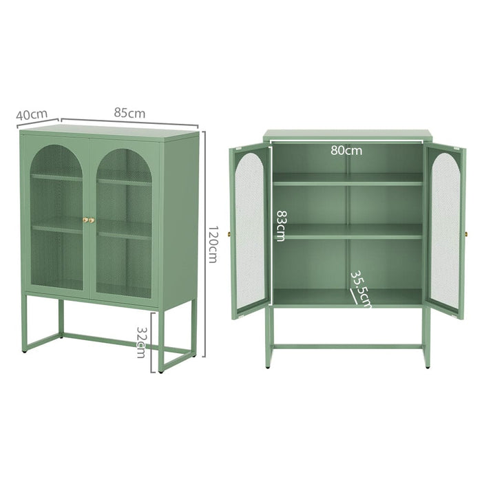 Artissin Buffet Sideboard Metal Locker Display Shelves