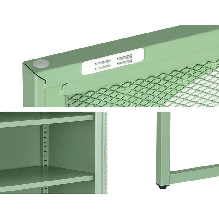 Artissin Buffet Sideboard Metal Locker Display Shelves