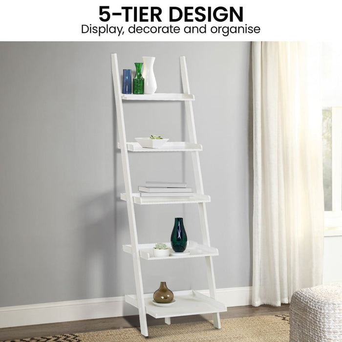 Aster 5-tier Ladder Shelf - White