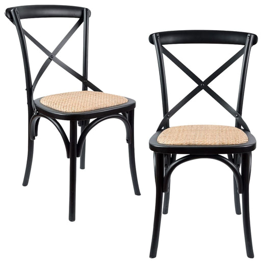 Aster Crossback Dining Chair Set Of 2 Solid Birch Timber