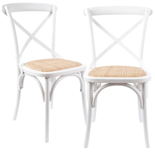 Aster Crossback Dining Chair Set Of 2 Solid Birch Timber