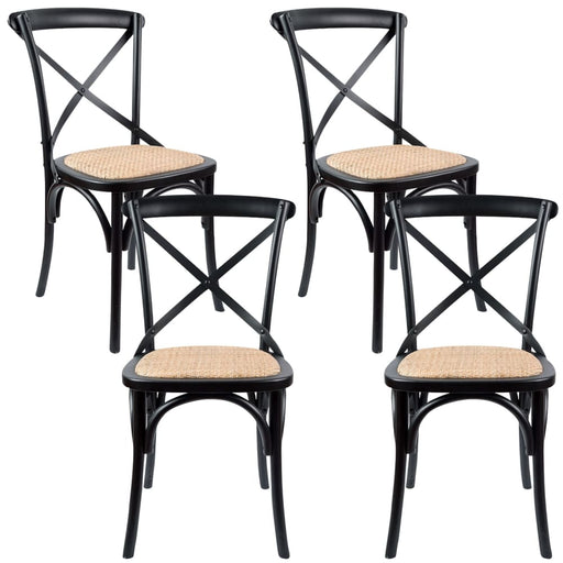 Aster Crossback Dining Chair Set Of 4 Solid Birch Timber