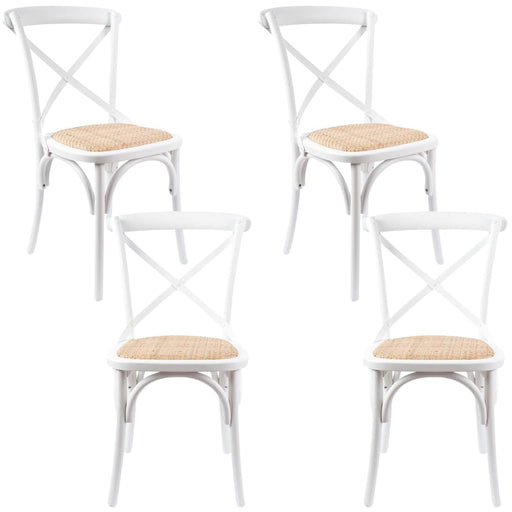 Aster Crossback Dining Chair Set Of 4 Solid Birch Timber