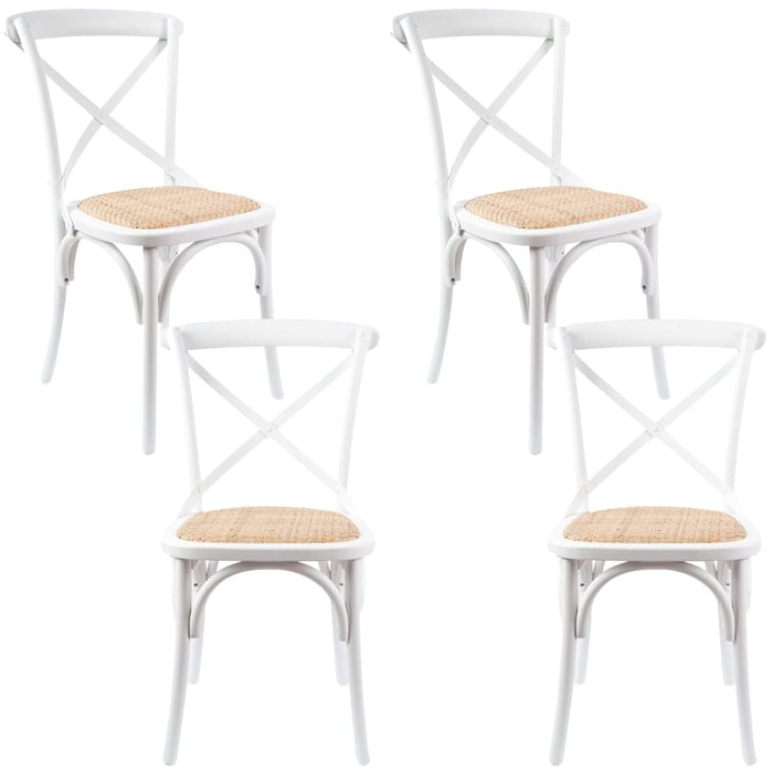 Aster Crossback Dining Chair Set Of 4 Solid Birch Timber