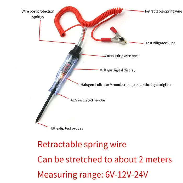 Auto Circuit Tester 6v 24v Car Diagnostic Probe With Light