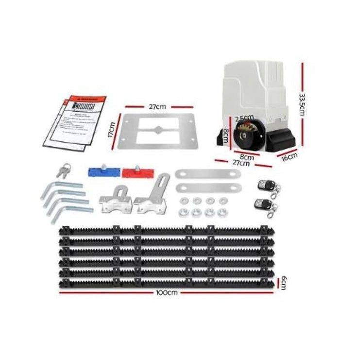 Auto Electric Sliding Gate Opener 1800kg 6m Rails