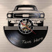 Auto Service Wall Art Garage Led Vinyl Record Clock Custom