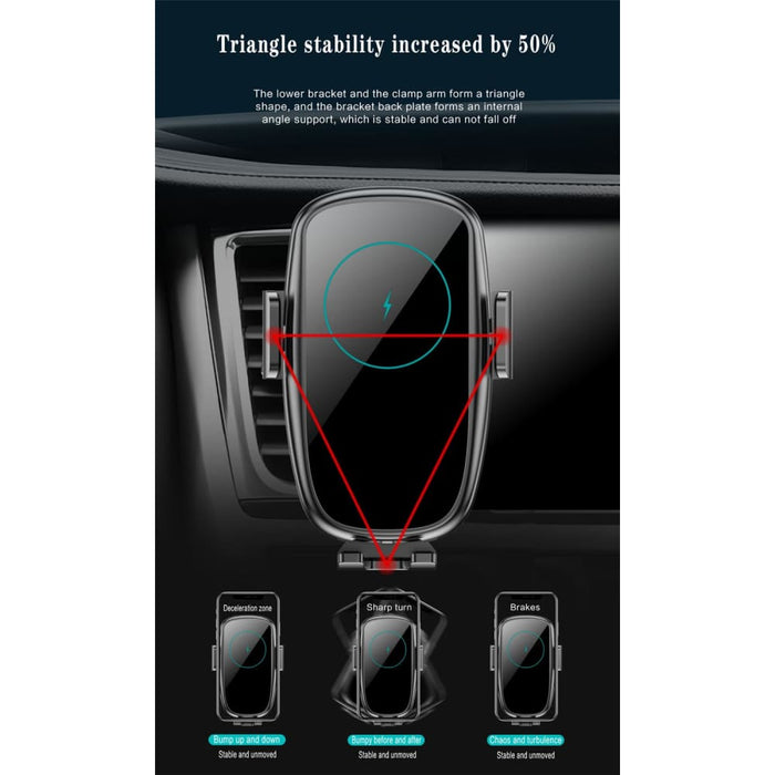 15w Automatic Clamping Car Wireless Charger