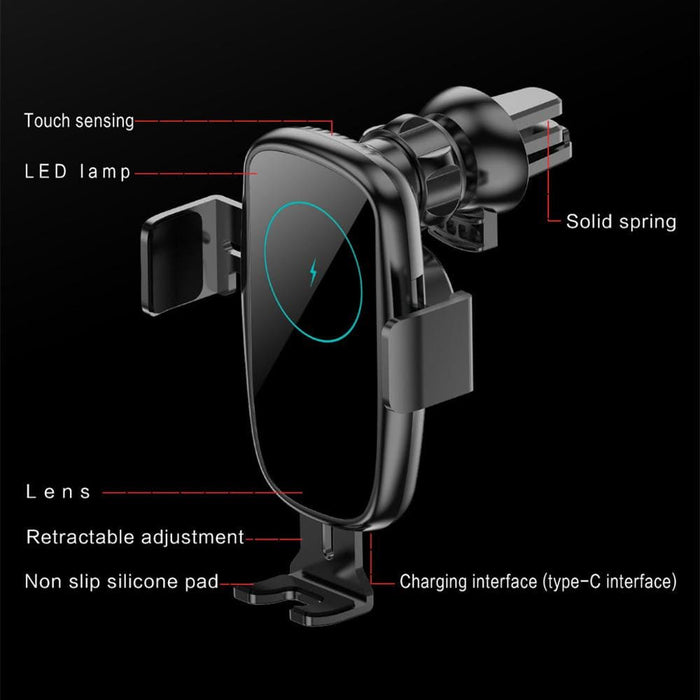 10w Automatic Clamping Wireless Charger With Infrared