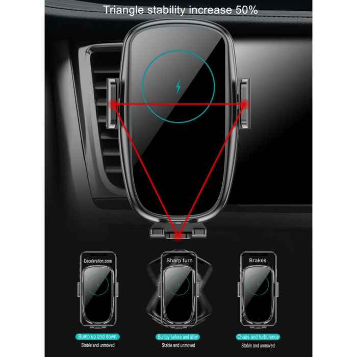 10w Automatic Clamping Wireless Charger With Infrared