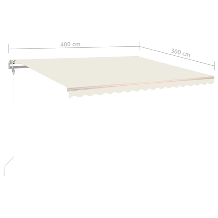 Automatic Retractable Awning 400x300 Cm Cream Tbkpipp