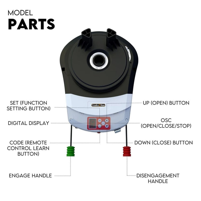 Automatic Roller Door Opener Garage Powerful 1200n Motor