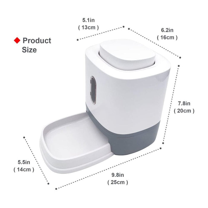 Automatic Non-slip Dry Food Dispenser for Small Medium