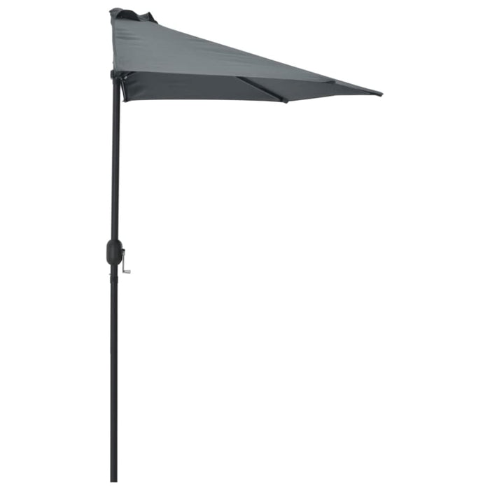 Balcony Parasol With Aluminium Pole Anthracite 270x135 Cm