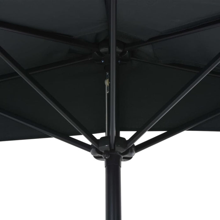 Balcony Parasol With Aluminium Pole Anthracite 270x135 Cm