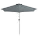 Balcony Parasol With Aluminium Pole Anthracite 270x135 Cm