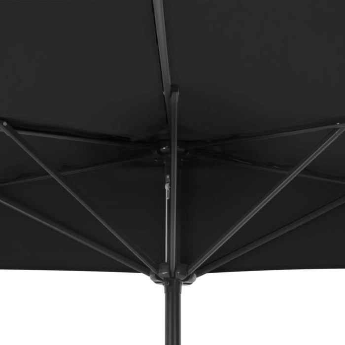 Balcony Parasol With Aluminium Pole Anthracite 300x150 Cm