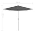 Balcony Parasol With Aluminium Pole Anthracite 300x150 Cm