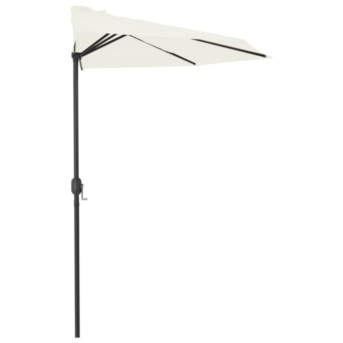 Balcony Parasol With Aluminium Pole Sand 300x150 Cm Half