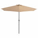 Balcony Parasol With Aluminium Pole Taupe 300x150 Cm Half