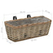 Balcony Planter 2 Pcs Wicker With Pe Lining 40 Cm Xalnxn