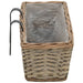 Balcony Planter 2 Pcs Wicker With Pe Lining 60 Cm Xalnxk