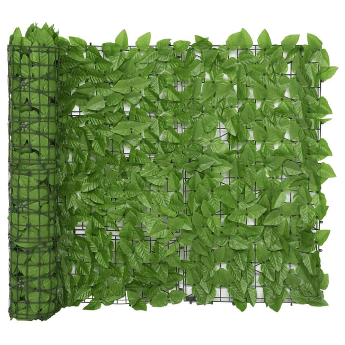 Balcony Screen With Green Leaves 500x100 Cm Toppbo