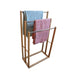 Bamboo Towel Bar Metal Holder Rack 3-tier Freestanding