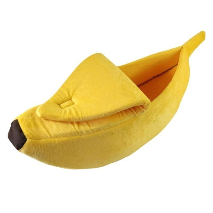 Banana Shape Warm Short Plush Soft Cozy Pet House For Dogs