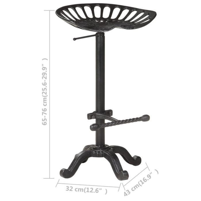 Bar Stool Black Cast Iron Txobaa