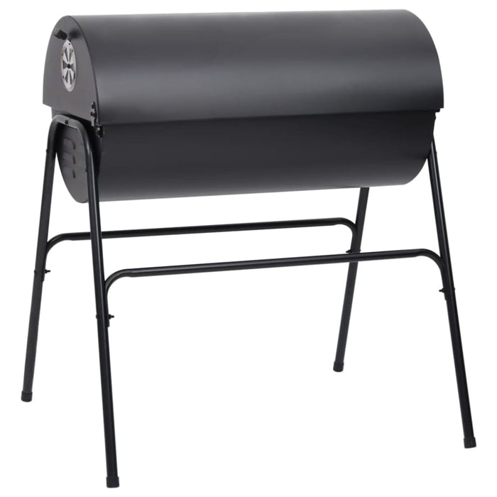 Barrel Grill With 2 Cooking Grids Black 80x95x90 Cm Steel