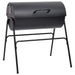 Barrel Grill With 2 Cooking Grids Black 80x95x90 Cm Steel