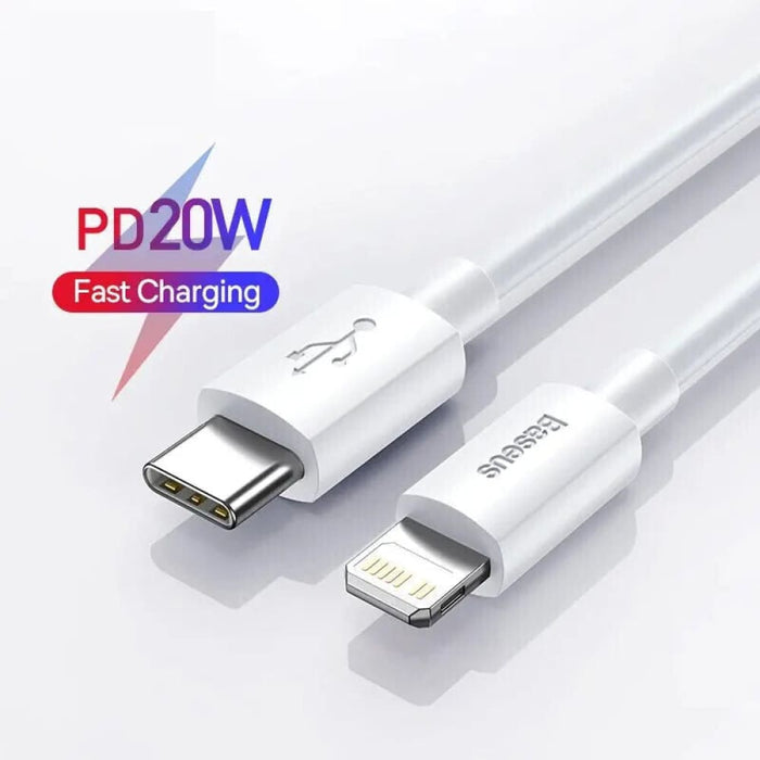 Baseus 20w Usb c Pd Cable For Iphone Fast Charging Wire Se