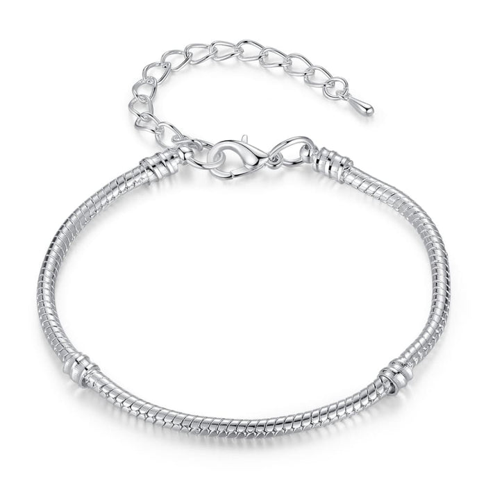 Basic Snake Chain Bracelets 16cm-23cm For Women