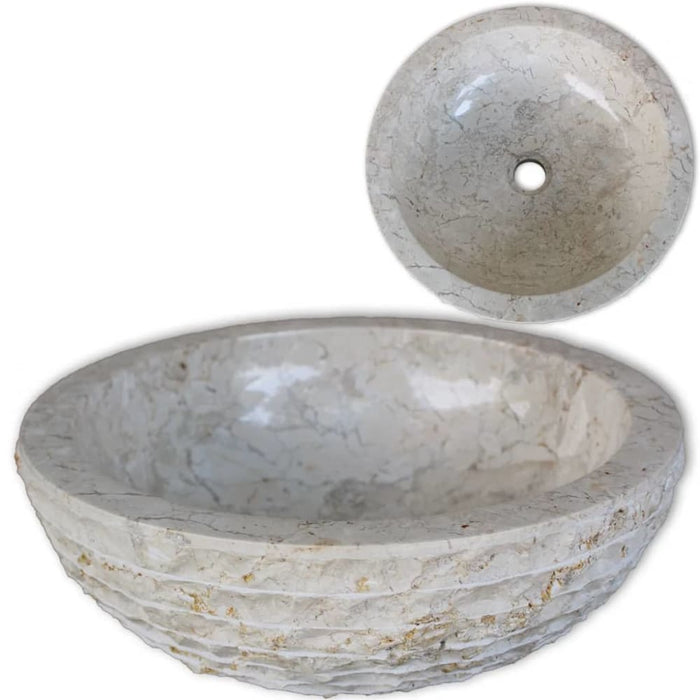 Basin Marble 40 Cm Cream Xaxlit