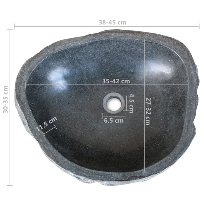 Basin River Stone Oval 38-45 Cm Oalxot