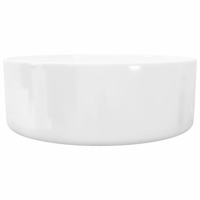 Basin Round Ceramic White 40x15 Cm Oaxtax