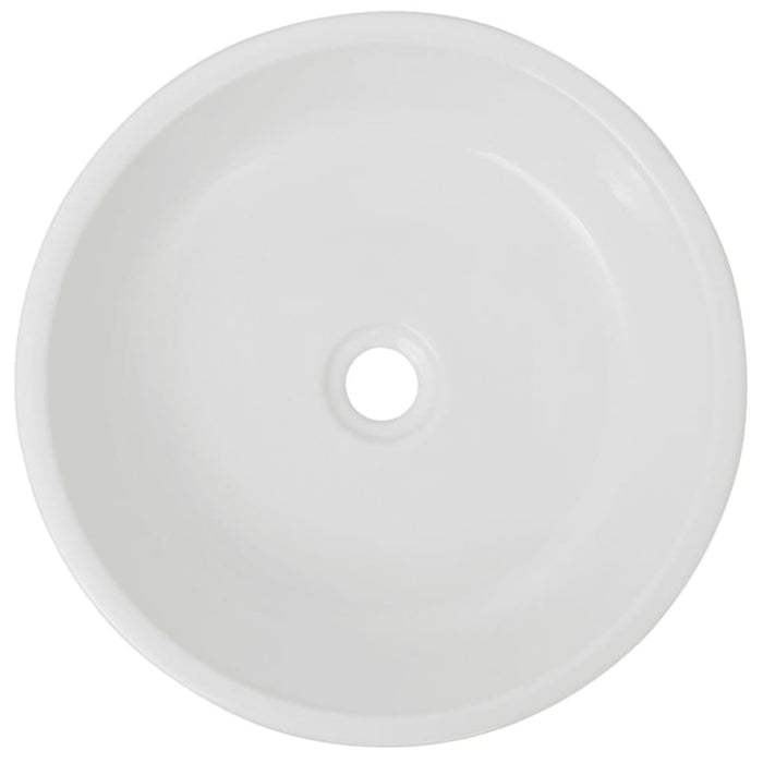 Basin Round Ceramic White 42x12 Cm Oaxtao