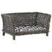 Dog Basket With Cushion Grey 50x33x30 Cm Natural Willow