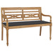 Batavia Bench With Anthracite Cushion 120 Cm Solid Teak