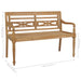 Batavia Bench With Anthracite Cushion 120 Cm Solid Teak