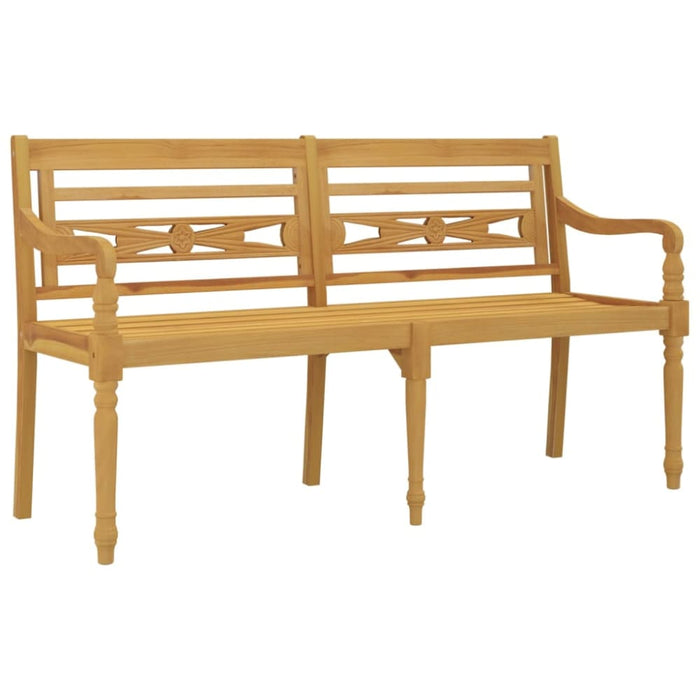 Batavia Bench With Anthracite Cushion 150 Cm Solid Wood