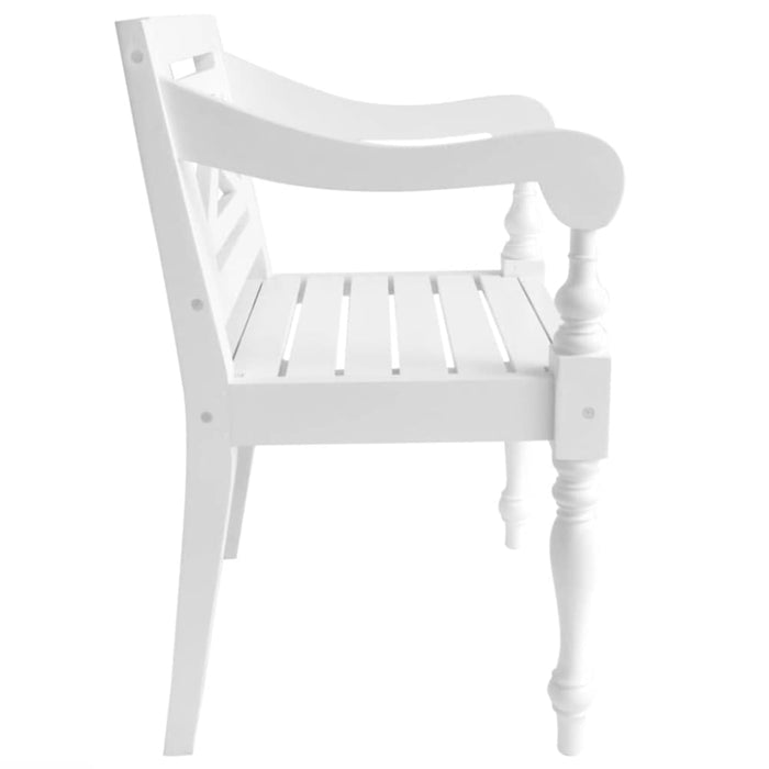 Batavia Chairs 2 Pcs White Solid Mahogany Wood Gl524696