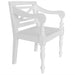 Batavia Chairs 2 Pcs White Solid Mahogany Wood Gl524696