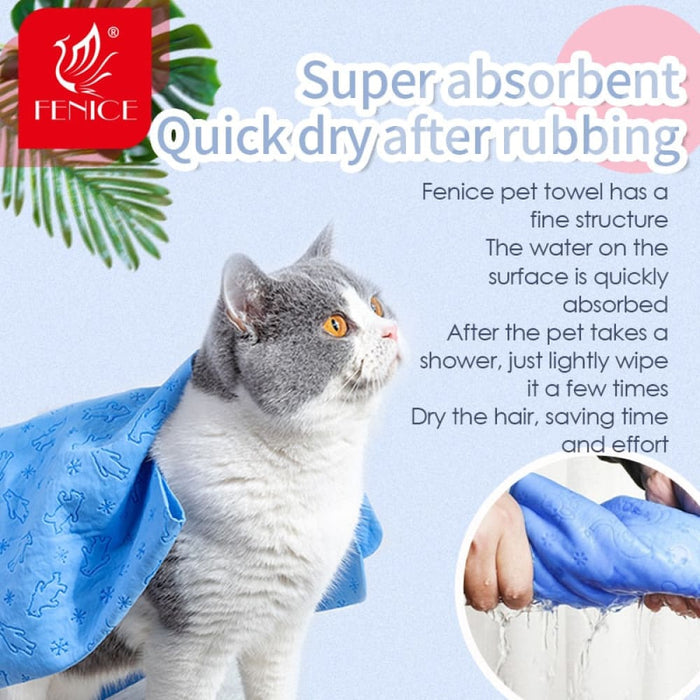 Pet Bath Towel Soft Lint-free Dogs Cats Towels Absorbent