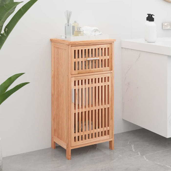 Bathroom Cabinet 42x29x82 Cm Solid Wood Walnut Tpbtpa