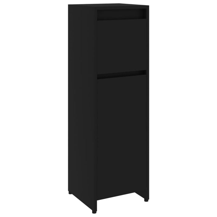 Bathroom Cabinet Black 30x30x95 Cm Chipboard Nbxllo