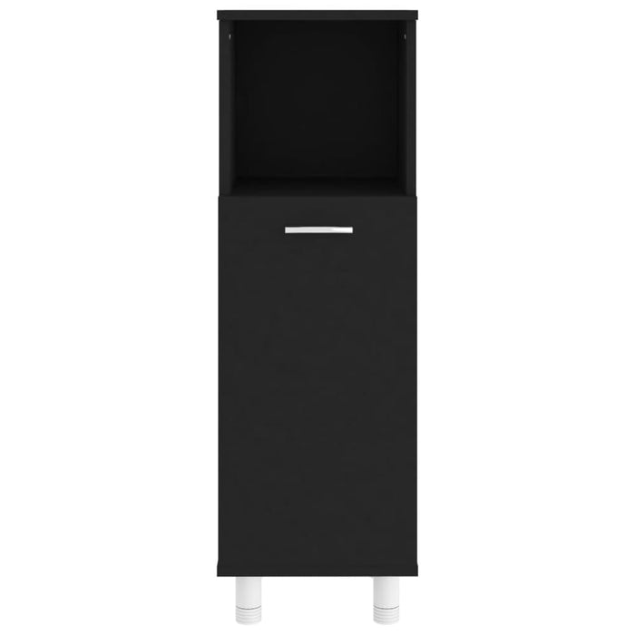 Bathroom Cabinet Black 30x30x95 Cm Chipboard Nbxlol